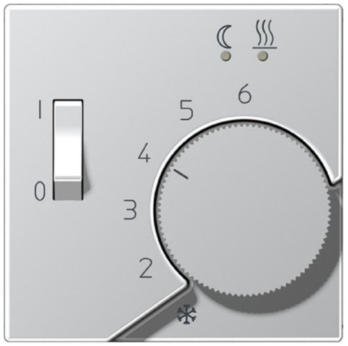 Лицевая панель Jung LS990 metal для терморегулятора алюминий фото Лицевая панель Jung LS990 metal для терморегулятора алюминий картинка